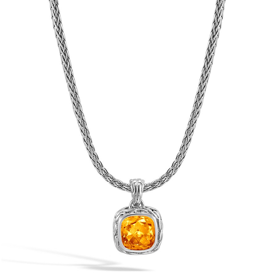 John Hardy Classic Chain Citrine Pendant Necklace